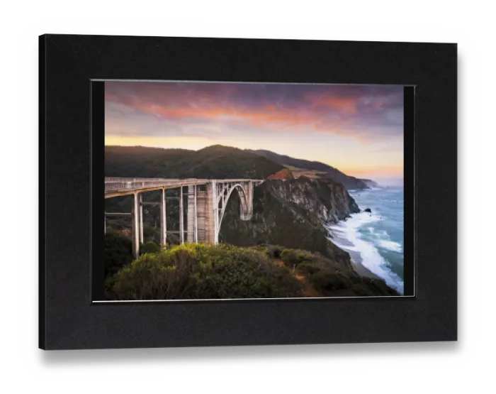 Stampa con cornice : Ponte Bixby Creek Bridge, strada di Cabrillo Road e Via del LitoralePacifico a Monterosso in California negli Stati Uniti d'America Stampa con cornice : Ponte Bixby Creek Bridge, strada di Cabrillo Road e Via del LitoralePacifico a Monterosso in California negli Stati Uniti d'America