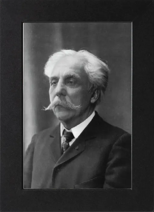 Stampa con cornice : Gabriel Fauré (1845-1924), compositore francese, organista, pianista e insegnante. Artista: Silvestre Stampa con cornice : Gabriel Fauré (1845-1924), compositore francese, organista, pianista e insegnante. Artista: Silvestre