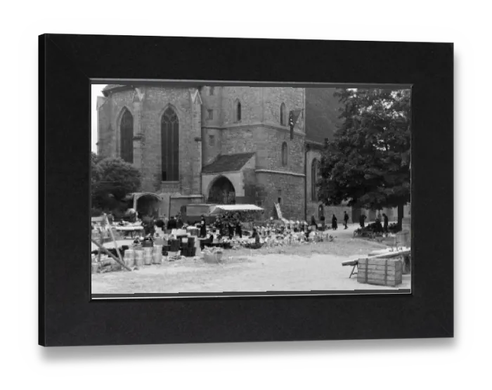 Stampa con cornice : Nürnberg. Mercato a Norimberga, Germania anni '30