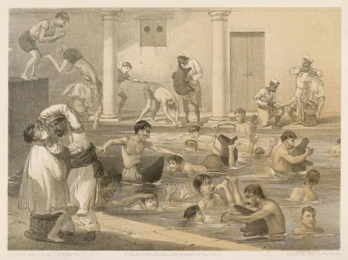 Stampa con cornice : Curry e riso  /  Piscina
