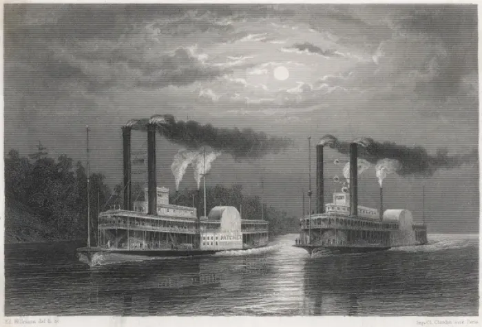 Stampa con cornice : Natchez e Eclipse Stampa con cornice : Natchez e Eclipse