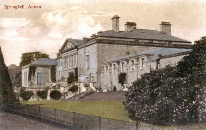 Stampa con cornice : Springkell, Eaglesfield Stampa con cornice : Springkell, Eaglesfield