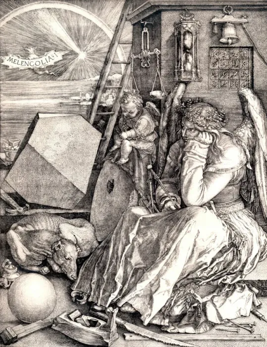 Stampa con cornice : Alchemy. L'alchimia. Opera d'arte storica dell'artista tedesco Albrecht Durer 