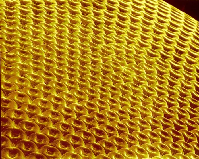 Stampa con cornice : Occhio a composto di hoverfly, SEM