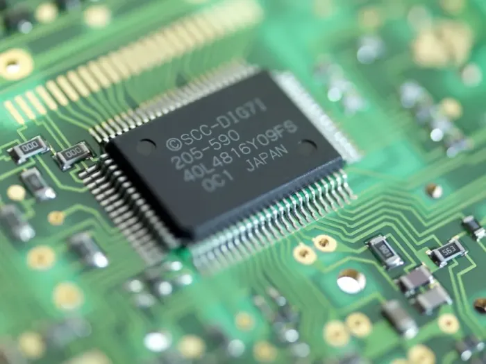 Stampa con cornice : Processore a microchip Stampa con cornice : Processore a microchip