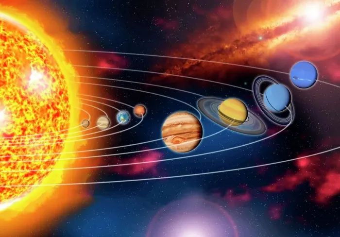 Stampa con cornice : Sistemi solari pianeti