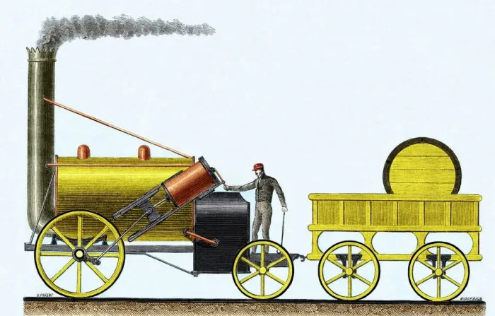 Stampa con cornice : Stephensons Rocket del 1829 Stampa con cornice : Stephensons Rocket del 1829