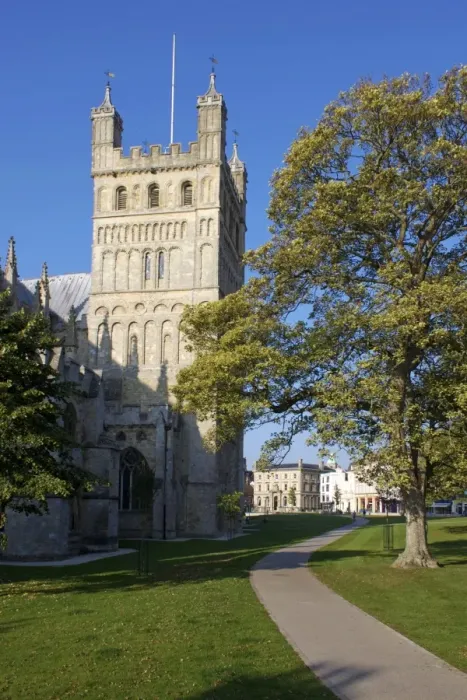 Stampa con cornice : 'Cattedrale di Exeter', 'Exeter', 'Devon', 'Inghilterra', 'Regno Unito dell'Unione Britannica e d'Irlanda del Nord ', Europa