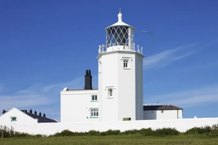 Stampa con cornice : Faro, Lizard Point, Cornovaglia, Inghilterra, Regno Unito, Europa.