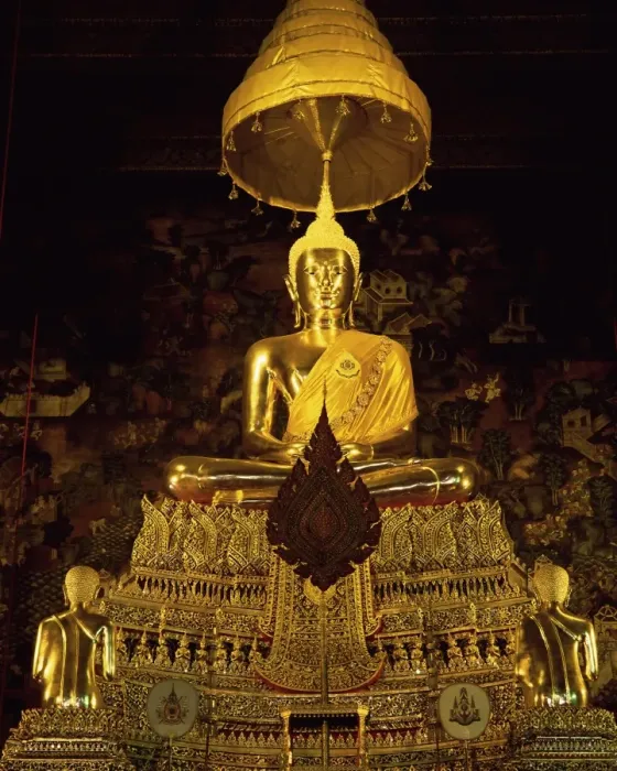 Stampa con cornice : Statuaria del Buddha