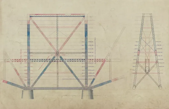 Stampa con cornice : Ponte di Forth - Carta del progresso Stampa con cornice : Ponte di Forth - Carta del progresso