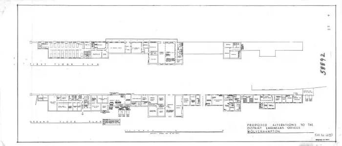 Stampa con cornice : Stazione di Wolverhampton Low Level, Proposte modifiche agli uffici dell'ingegneria del distretto senza data specifica Stampa con cornice : Stazione di Wolverhampton Low Level, Proposte modifiche agli uffici dell'ingegneria del distretto senza data specifica