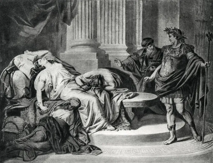 Stampa con cornice : Augusto Cesare e Cleopatra Stampa con cornice : Augusto Cesare e Cleopatra