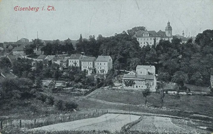 Stampa con cornice : 'Eisenberg in Turingia, Turingia, Germania, vista intorno al 1910, riproduzione digitale di una cartolina storica, da quel tempo, data esatta sconosciuta'. Stampa con cornice : 'Eisenberg in Turingia, Turingia, Germania, vista intorno al 1910, riproduzione digitale di una cartolina storica, da quel tempo, data esatta sconosciuta'.