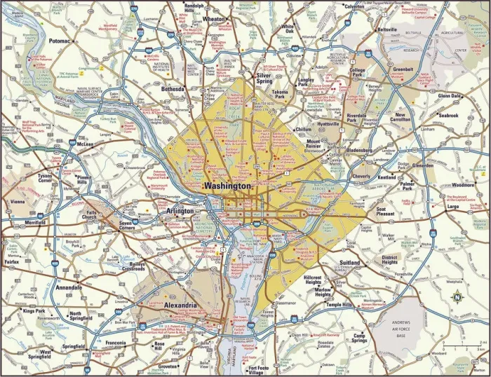 Stampa con cornice : Area di Washington, DC.