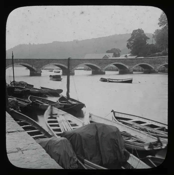Stampa con cornice : Ponte di Looe, Looe, Cornovaglia. Circa 1900 Stampa con cornice : Ponte di Looe, Looe, Cornovaglia. Circa 1900