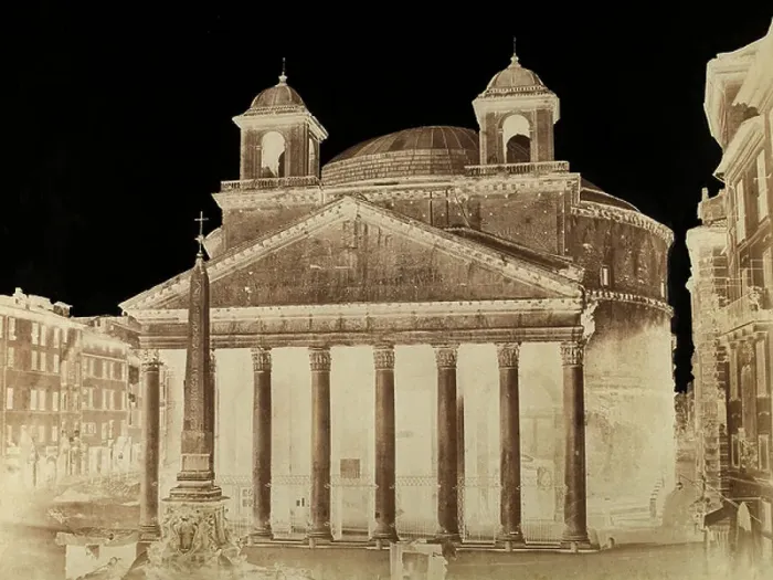 Stampa con cornice : Visuale del Pantheon, Roma.