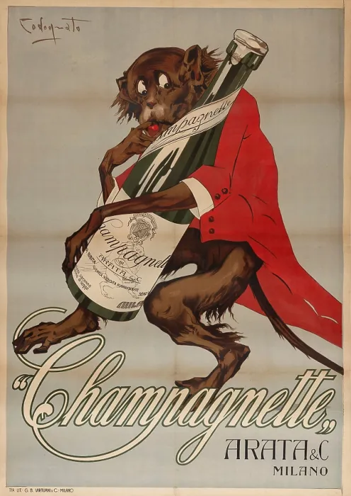 Stampa con cornice : Champagnette, c1930. Creatore: Codognato, Plinio (1878-1940) Stampa con cornice : Champagnette, c1930. Creatore: Codognato, Plinio (1878-1940)