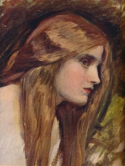 Stampa con cornice : Studio per Phyllis e Demofonte, c1907. Autore: John William Waterhouse Stampa con cornice : Studio per Phyllis e Demofonte, c1907. Autore: John William Waterhouse
