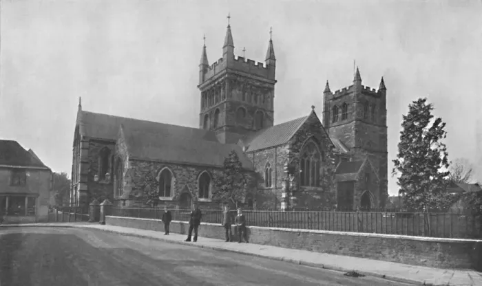Stampa con cornice : Wimborne Minster, c1910