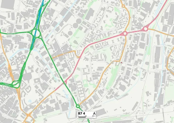 Stampa con cornice : Birmingham B7 4 Map Stampa con cornice : Birmingham B7 4 Map
