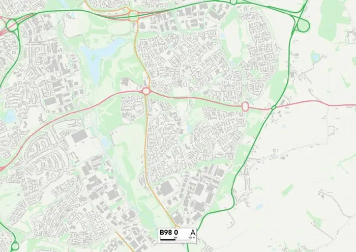 Stampa con cornice : Redditch B98 0 Mappa