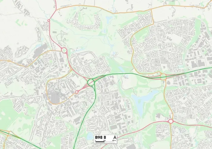 Stampa con cornice : Redditch B98 8 Map Stampa con cornice : Redditch B98 8 Map