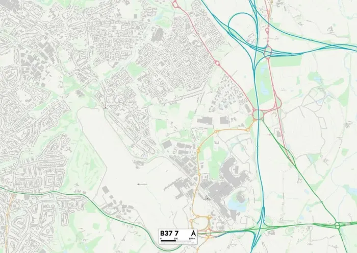 Stampa con cornice : Solihull B37 7 Map