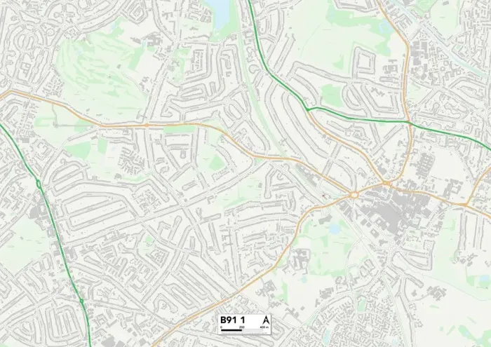 Stampa con cornice : Solihull B91 1 Mappa