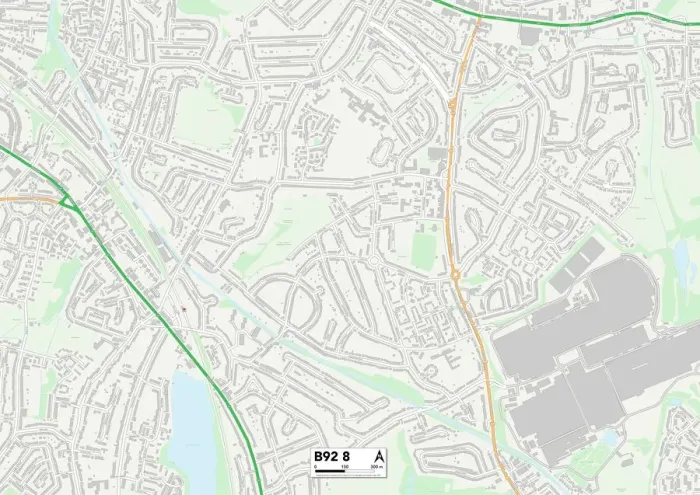 Stampa con cornice : Solihull B92 8 Mappa