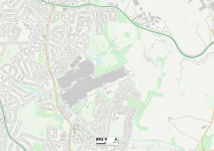 Stampa con cornice : Solihull B92 9 Mappa Stampa con cornice : Solihull B92 9 Mappa