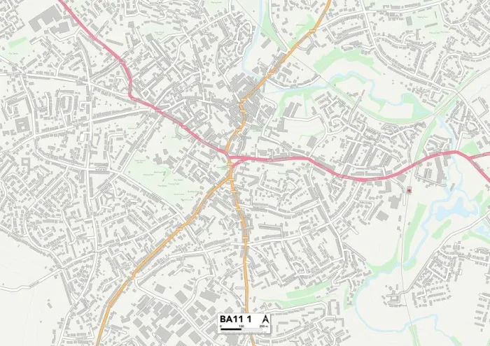 Stampa con cornice : Mendip BA11 1 Mappa Stampa con cornice : Mendip BA11 1 Mappa