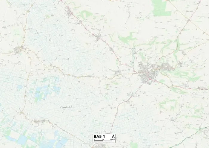 Stampa con cornice : Mendip BA5 1 Map Stampa con cornice : Mendip BA5 1 Map