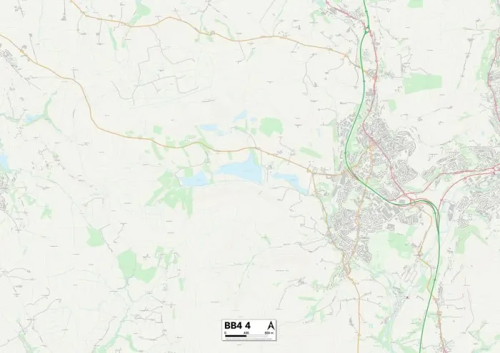 Stampa con cornice : Rossendale BB4 4 Map