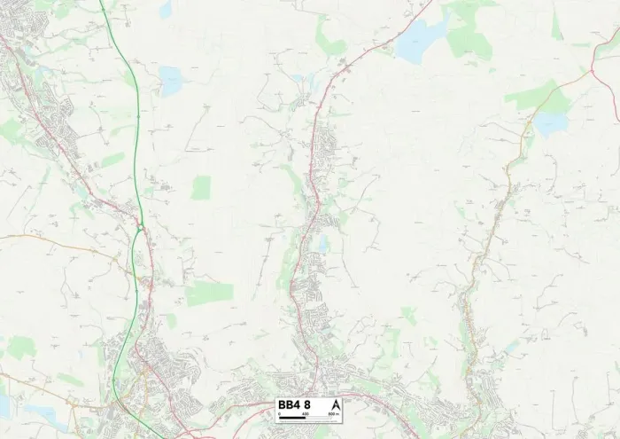 Stampa con cornice : Rossendale BB4 8 Map