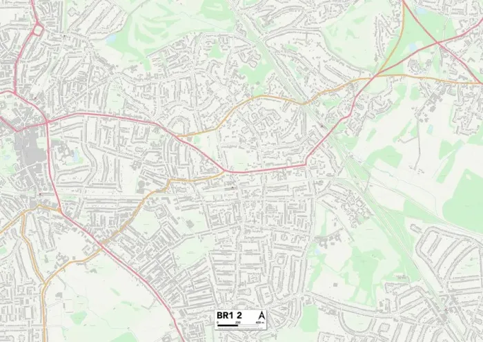 Stampa con cornice : Bromley BR1 2 Mappa Stampa con cornice : Bromley BR1 2 Mappa