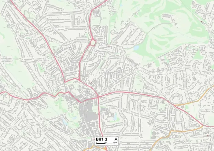 Stampa con cornice : Bromley BR1 3 Mappa Stampa con cornice : Bromley BR1 3 Mappa