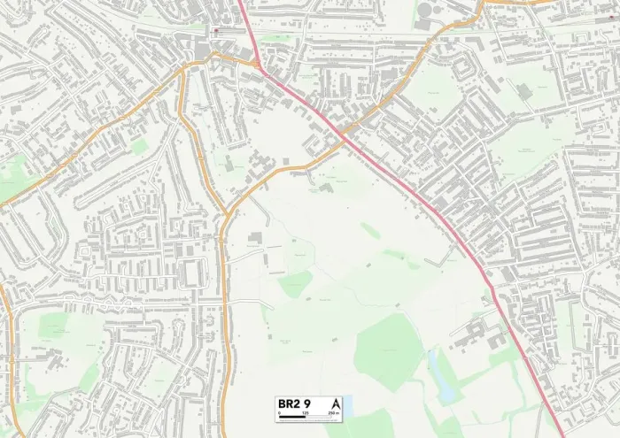 Stampa con cornice : Bromley BR2 9 Mappa