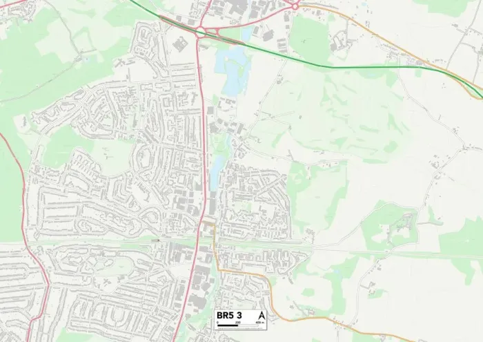 Stampa con cornice : Bromley BR5 3 Mappa Stampa con cornice : Bromley BR5 3 Mappa