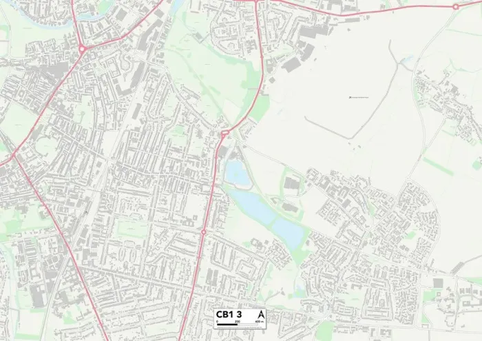 Stampa con cornice : Cambridge CB1 3 Map Stampa con cornice : Cambridge CB1 3 Map