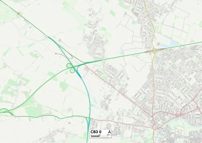 Stampa con cornice : Cambridge CB3 0 Map Stampa con cornice : Cambridge CB3 0 Map