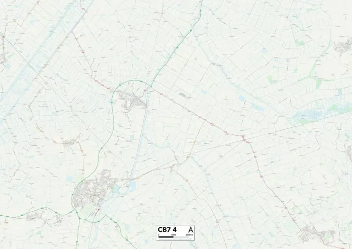 Stampa con cornice : Ely CB7 4 Map Stampa con cornice : Ely CB7 4 Map