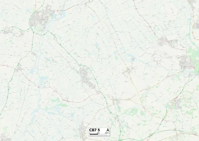 Stampa con cornice : Ely CB7 5 Map Stampa con cornice : Ely CB7 5 Map