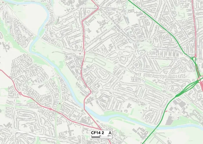 Stampa con cornice : Cardiff CF14 2 Map Stampa con cornice : Cardiff CF14 2 Map