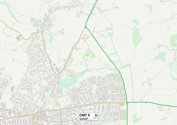 Stampa con cornice : Braintree CM7 9 Mappa Stampa con cornice : Braintree CM7 9 Mappa