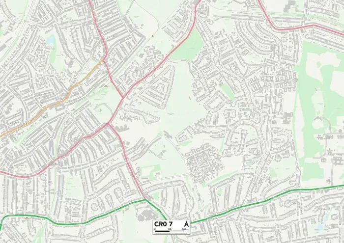 Stampa con cornice : Croydon CR0 7 Mappa