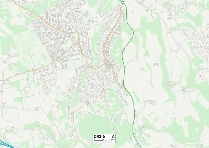 Stampa con cornice : Croydon CR3 6 Mappa