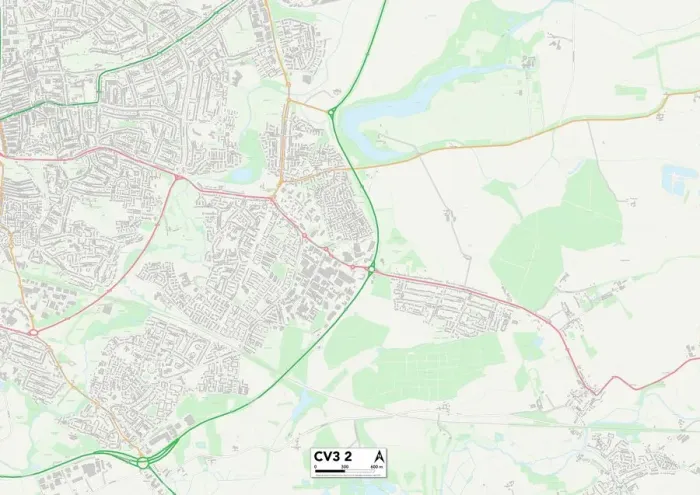 Stampa con cornice : Coventry CV3 2 Mappa Stampa con cornice : Coventry CV3 2 Mappa