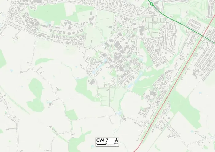 Stampa con cornice : Coventry CV4 7 Mappa Stampa con cornice : Coventry CV4 7 Mappa