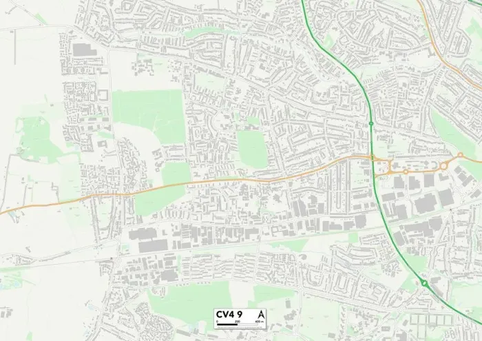 Stampa con cornice : Coventry CV4 9 Mappa Stampa con cornice : Coventry CV4 9 Mappa